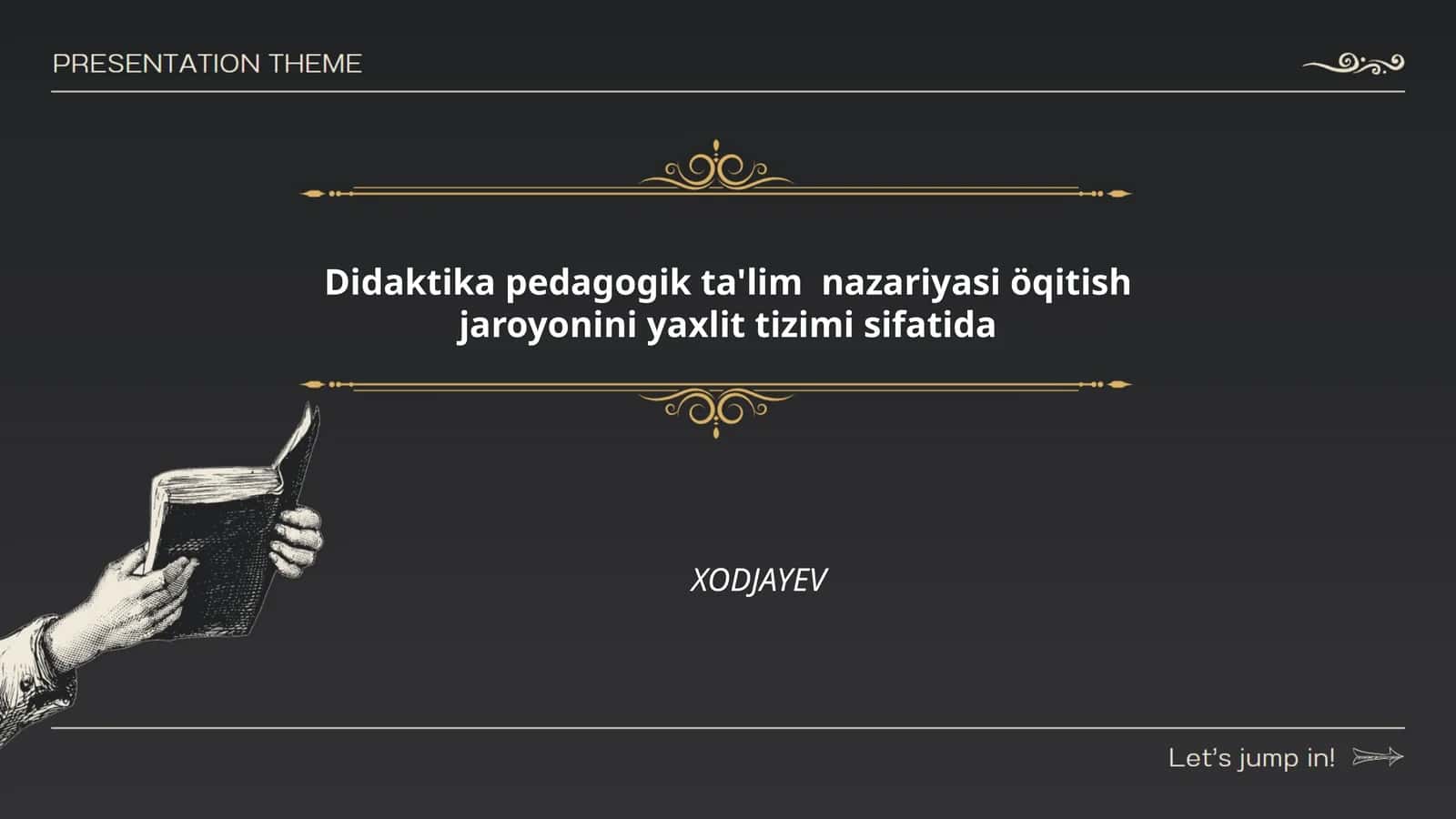 Didaktika pedagogik ta'lim nazariyasi 1