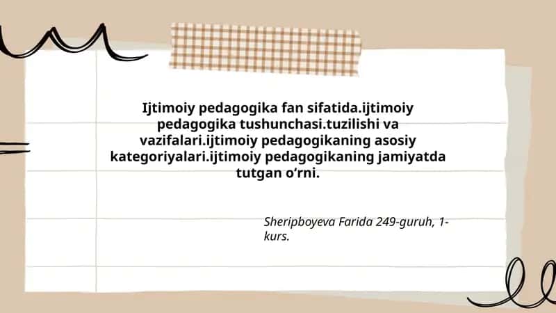 Ijtimoiy pedagogika 1