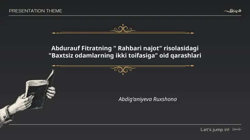 Baxtsiz odamlarning ikki toifasiga oid qarashlari 1