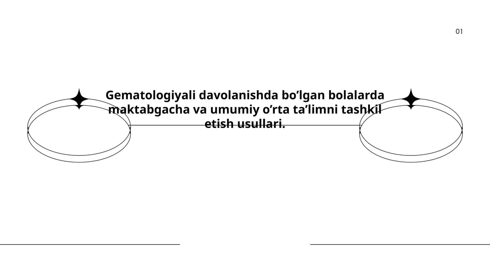 Gematologiyali davolanishda bo’lgan bolalarda maktabgacha va umumiy o’rta ta’limni tashkil etish usullari 1
