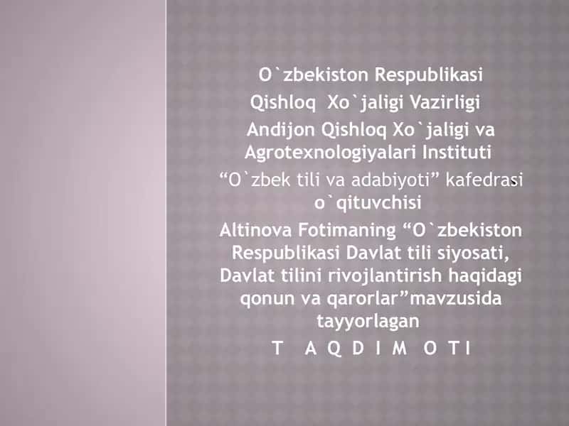 O‘zbekiston Respublikasi Davlat tili siyosati, Davlat tilini rivojlantirish haqidagi qonun va qarorlar 1