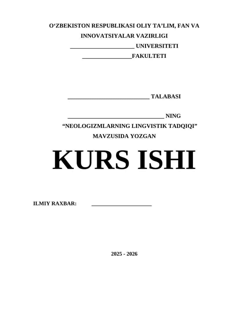 Neologizmlarning lingvistik tadqiqi 1