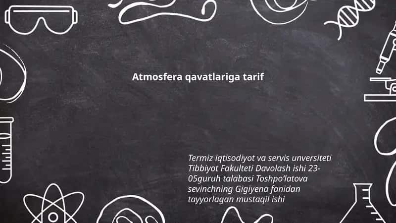 Atmosfera qavatlariga tarif 1