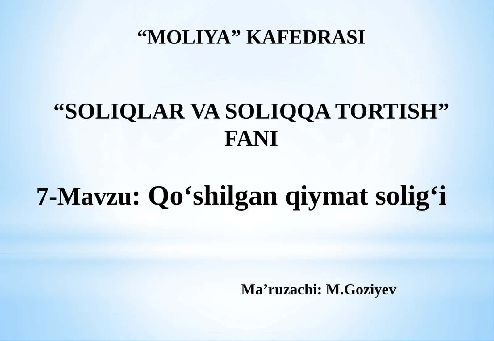 Qo‘shilgan qiymat solig‘i 1