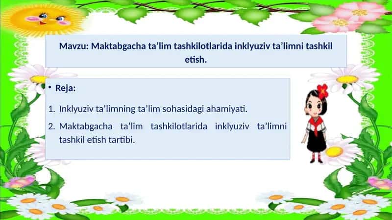 Maktabgacha ta’lim tashkilotlarida inklyuziv ta’limni tashkil etish tartibi 1