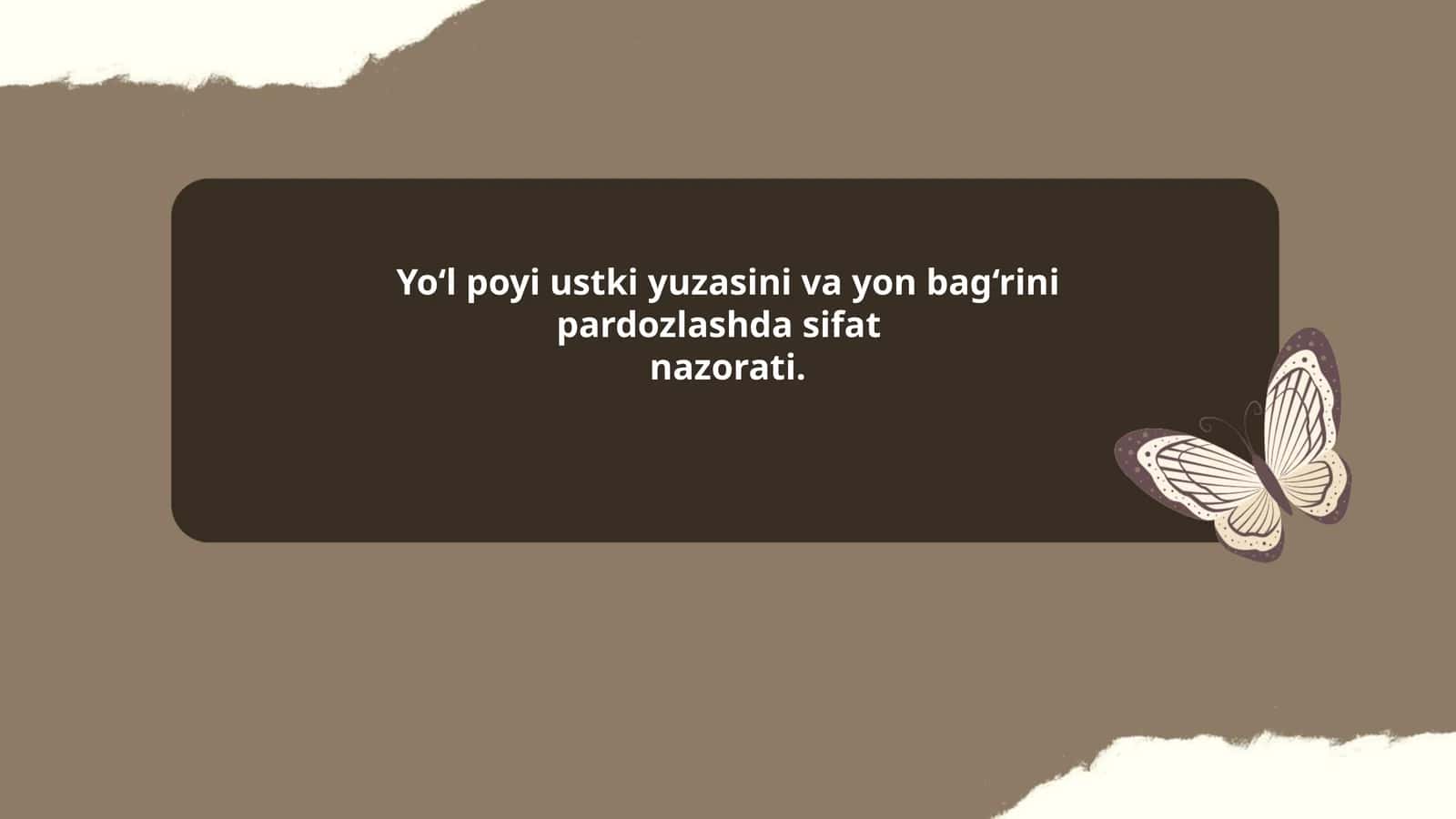 Yo‘l poyi ustki yuzasini va yon bag‘rini pardozlashda sifat nazorati 1