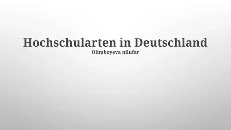 Fachhochschulen 1