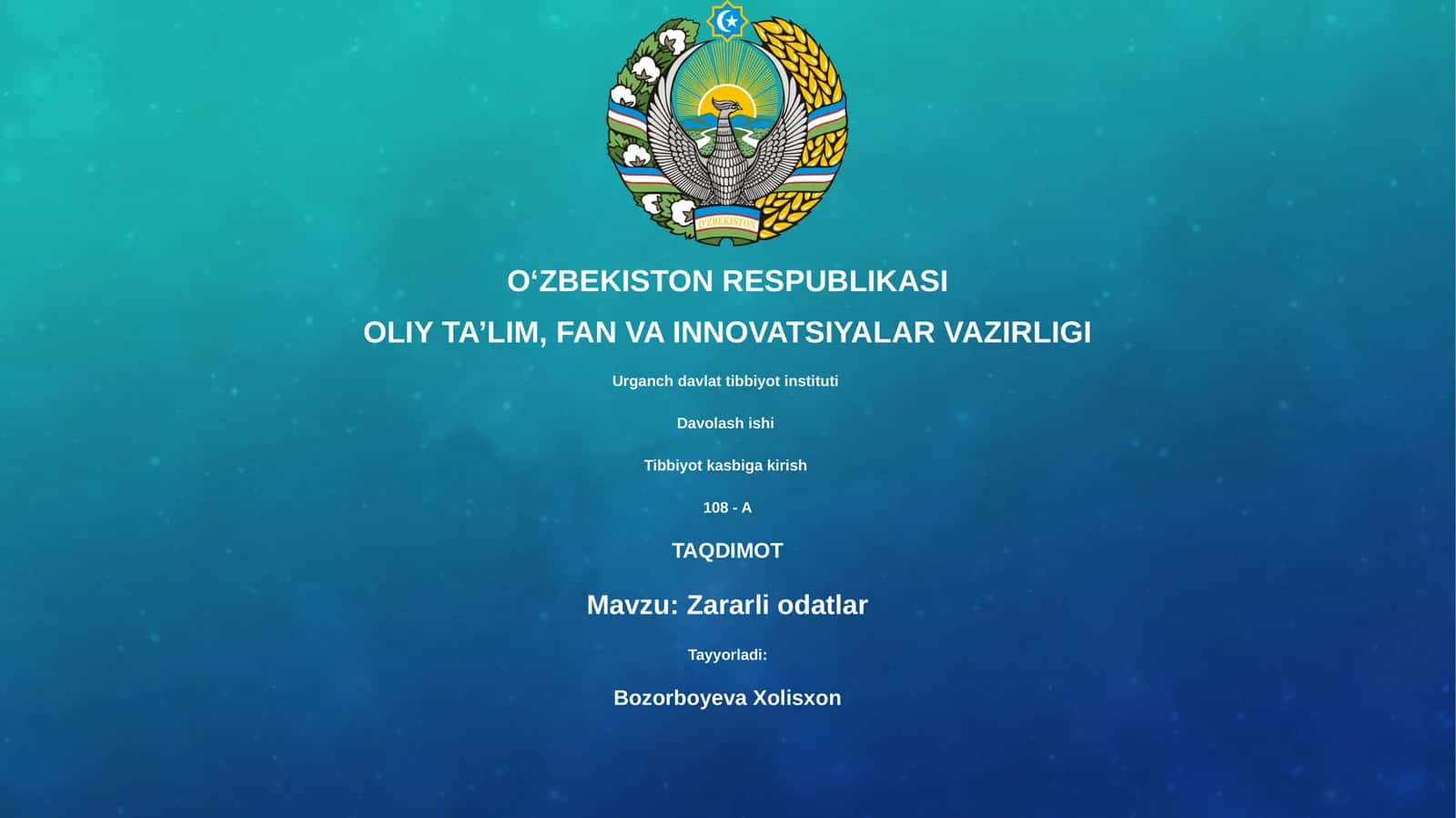 Zararli odatlar 1
