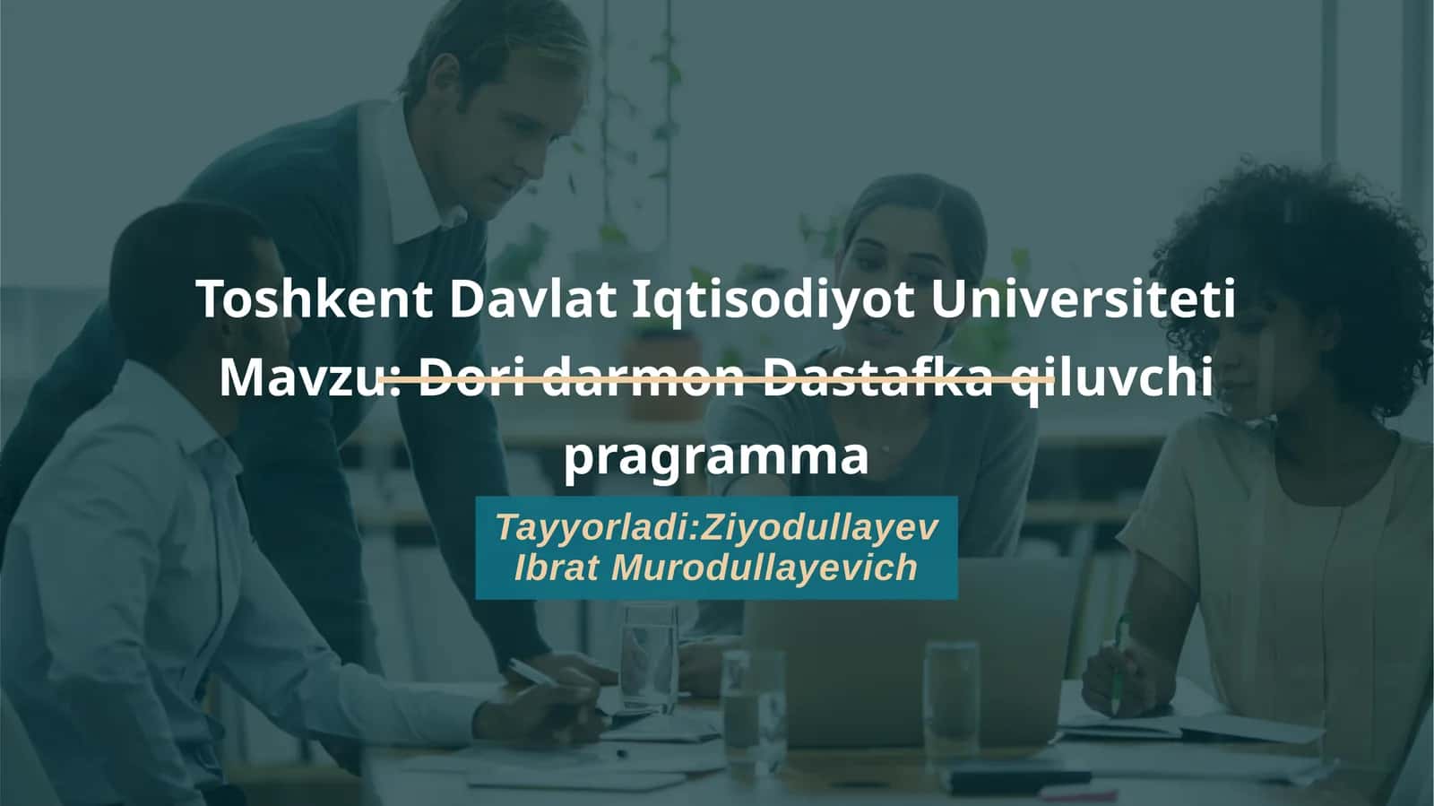Doridarmon Dastafka qiluvchi programma 1