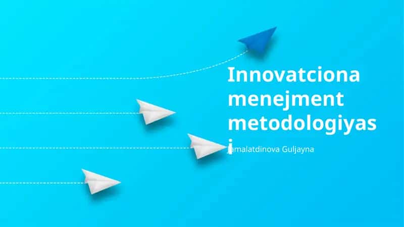 Innovatciona menejment metodologiyasi 1