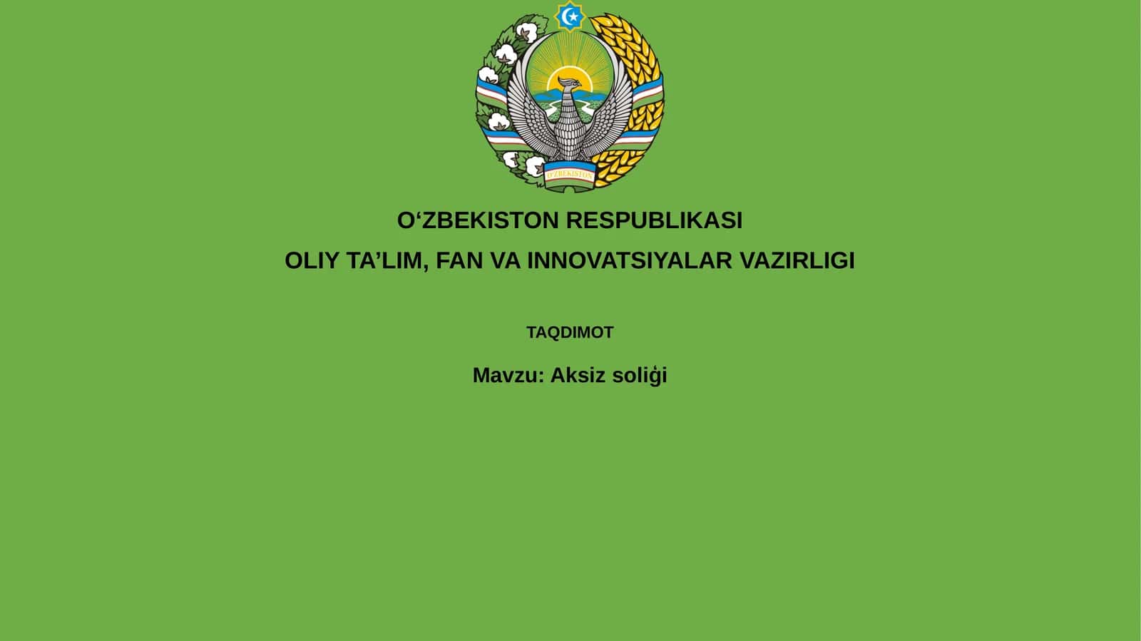 Aksiz solig'i 1