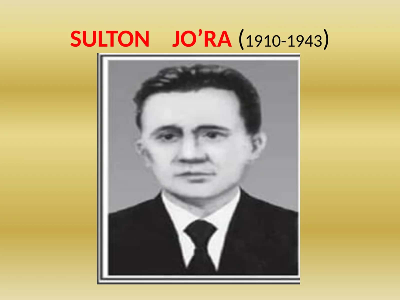 SULTON JO’RA(1910-1943) SHOIR IJODINING TADQIQ ETILISHI 1