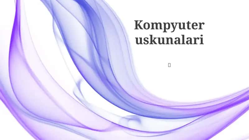 Kompyuter uskunalari 1