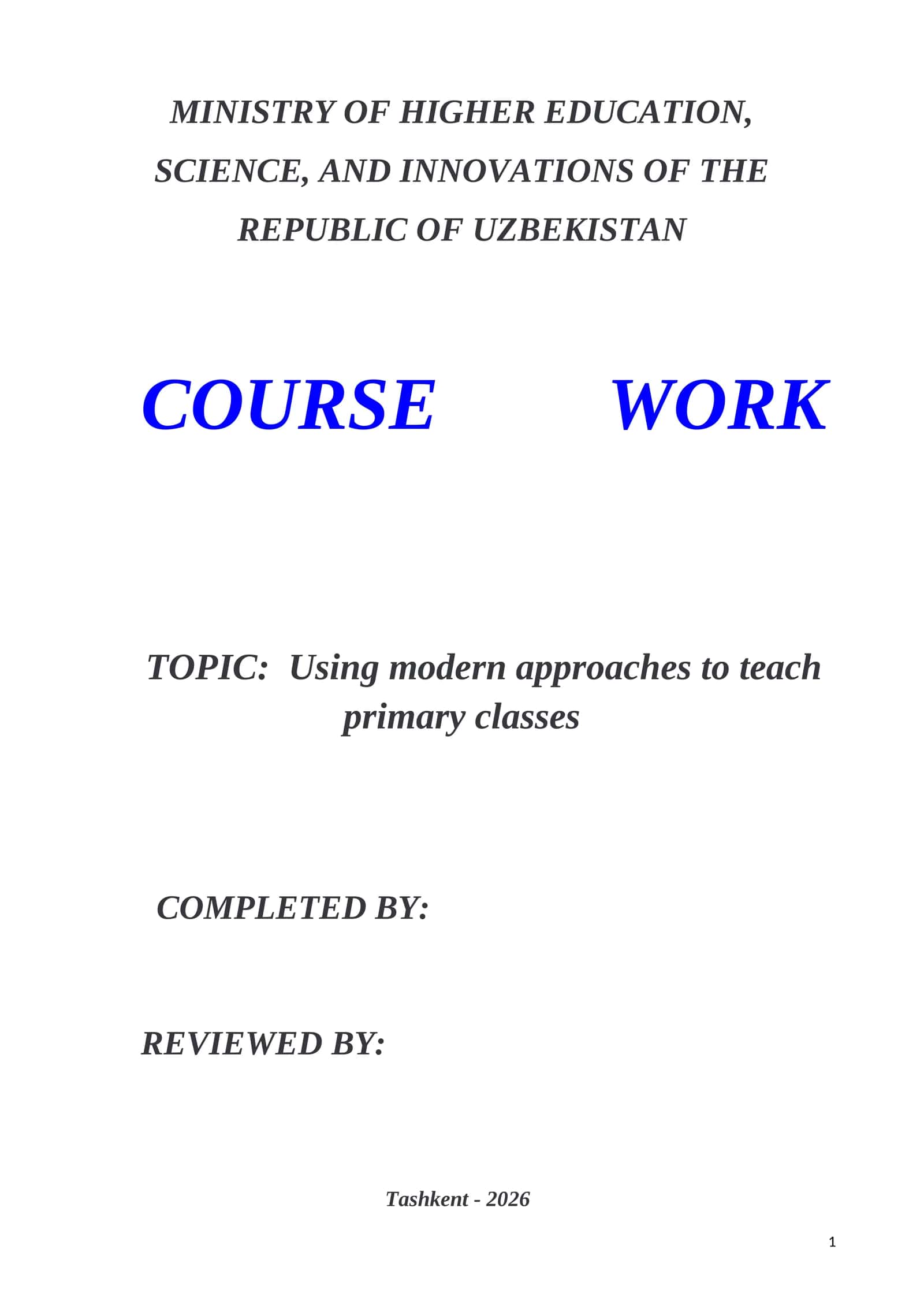 Using modern approaches to teach primary classes 1