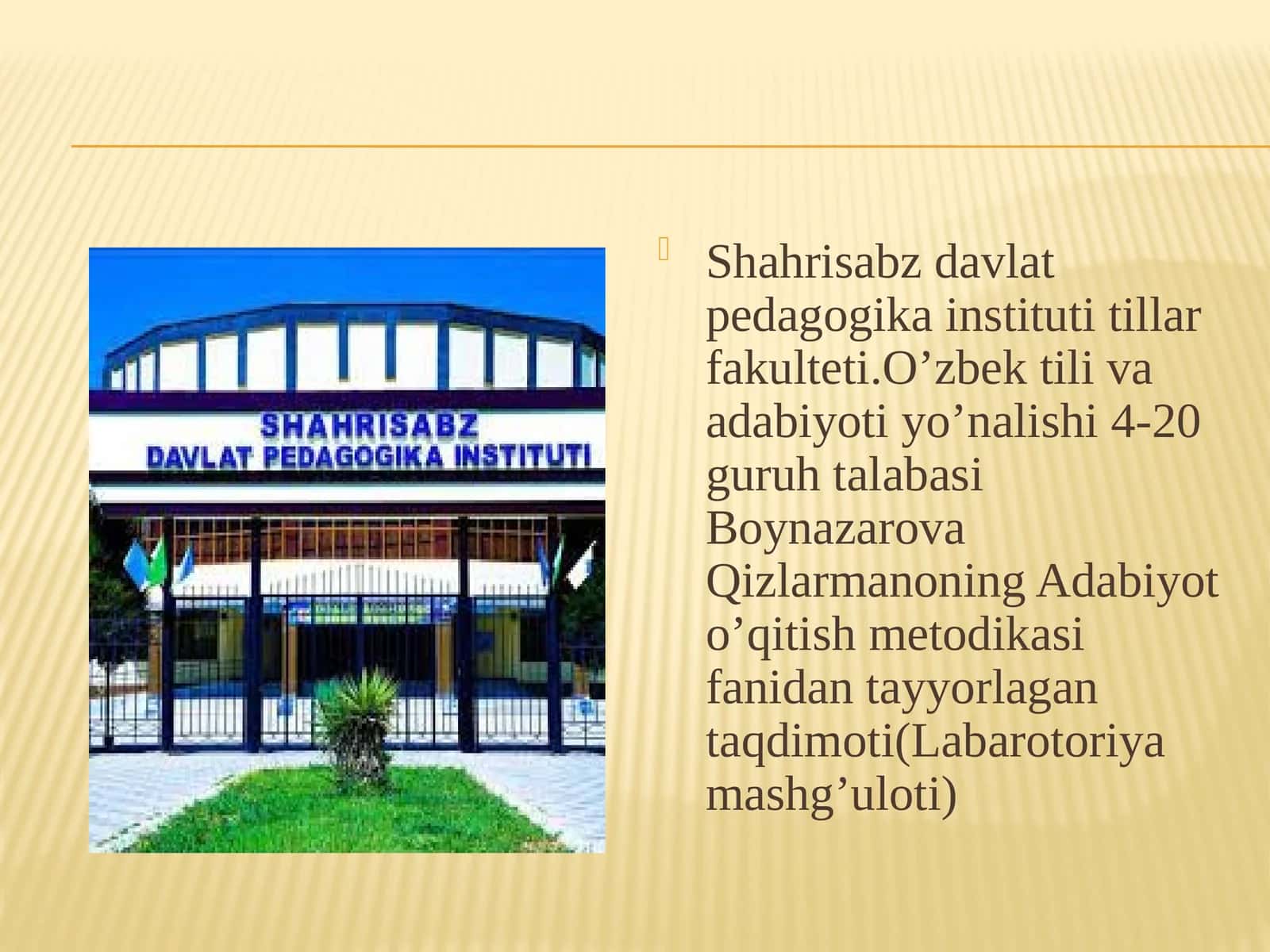 O’zbek til va adabiyoti yo’nalishi 1
