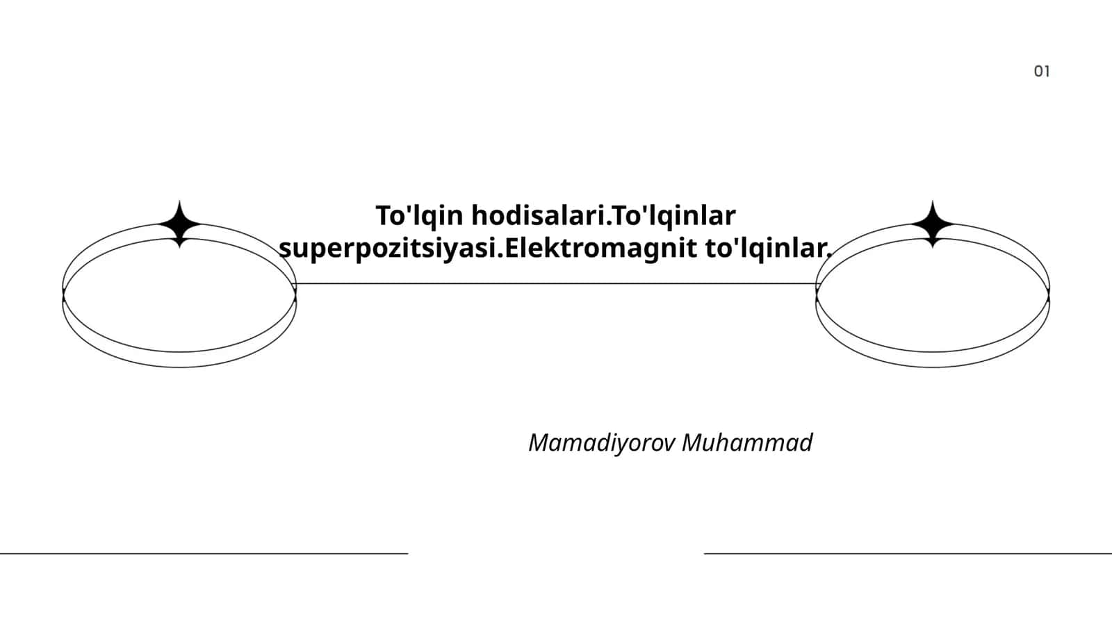 To'lqin hodisalari.To'lqinlar superpozitsiyasi.Elektromagnit to'lqinlar 1
