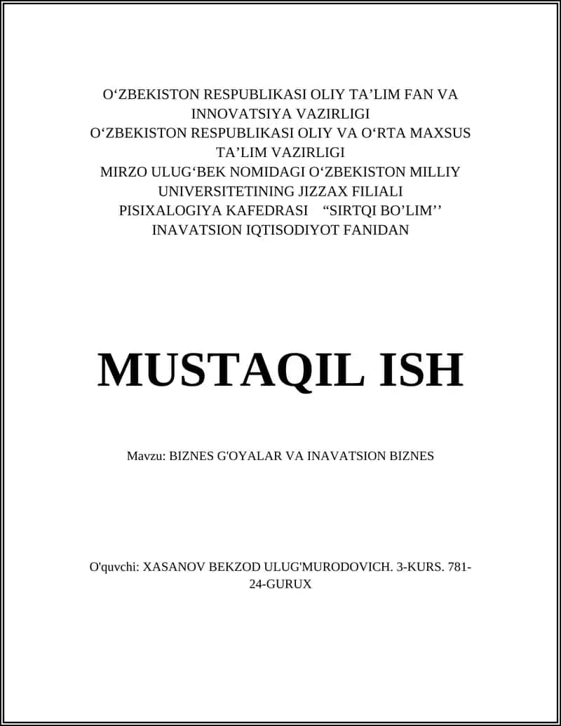 Raqamli startap g'oyalari va bozor talablari 1