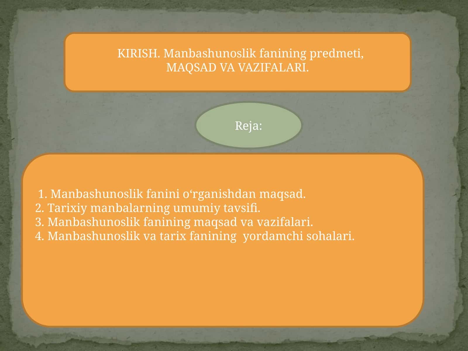 Manbashunoslik fanining predmeti 1