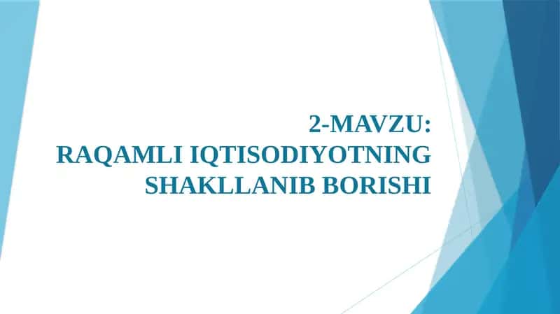 RAQAMLI IQTISODIYOTNING SHAKLLANIB BORISHI 1
