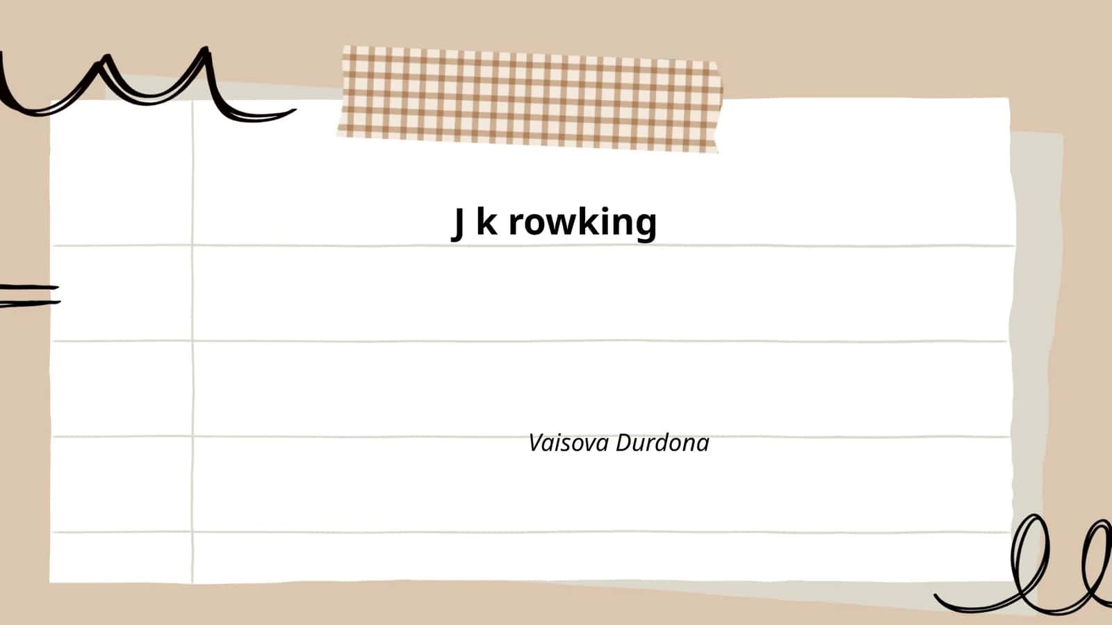 J.K. Rowling Biography 1