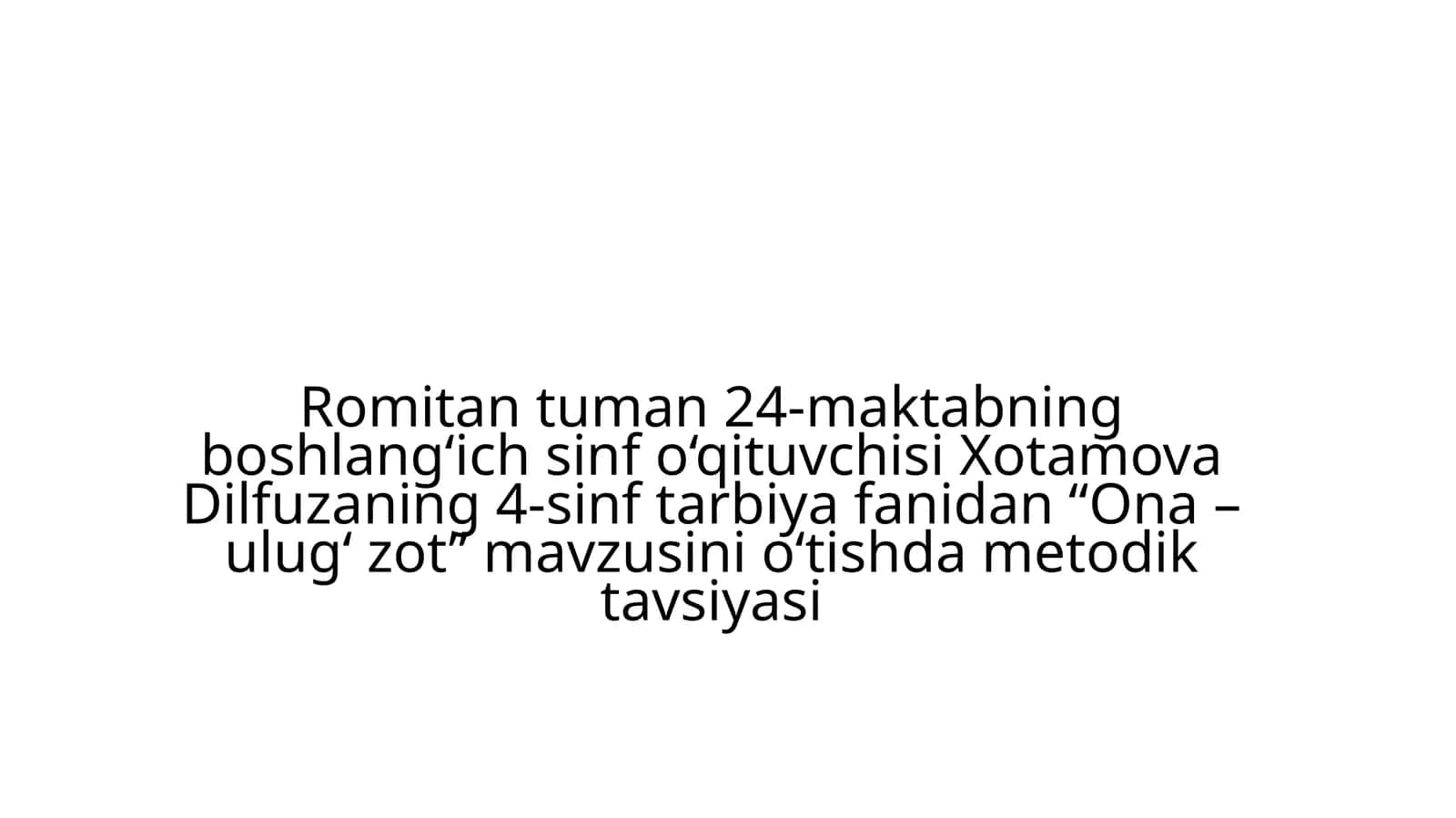 Ona - ulug' zot 1