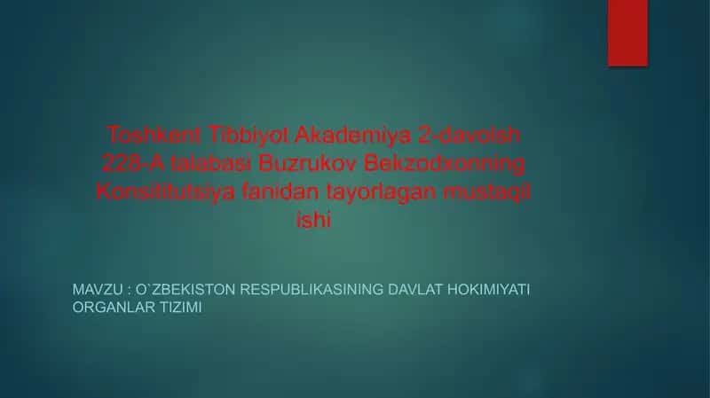 Toshkent Tibbiyot Akademiya 1