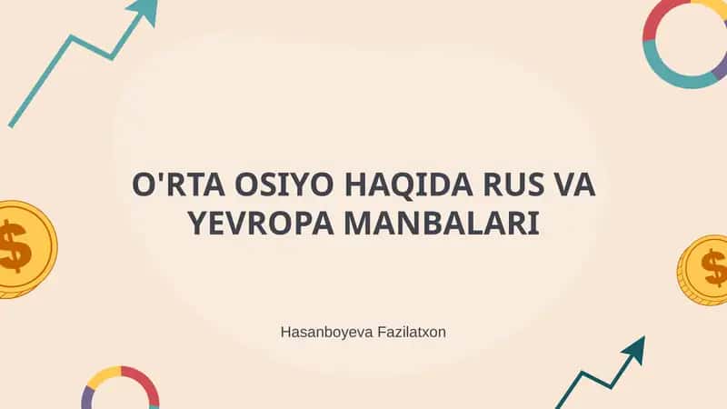 O'RTA OSIYO HAQIDA RUS VA YEVROPA MANBALARI 1