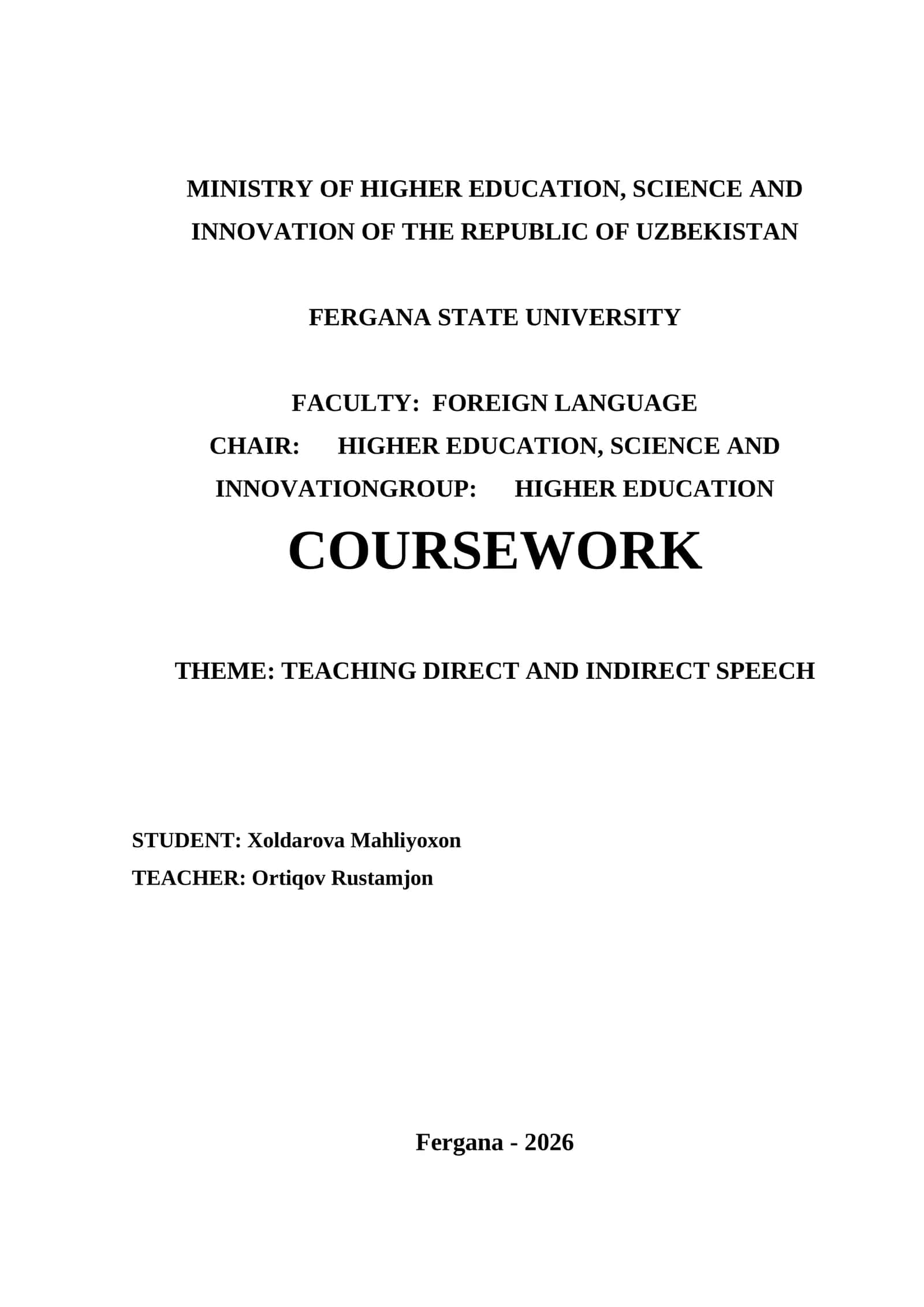 TEACHING DIRECT AND INDIRECT SPEECH 1