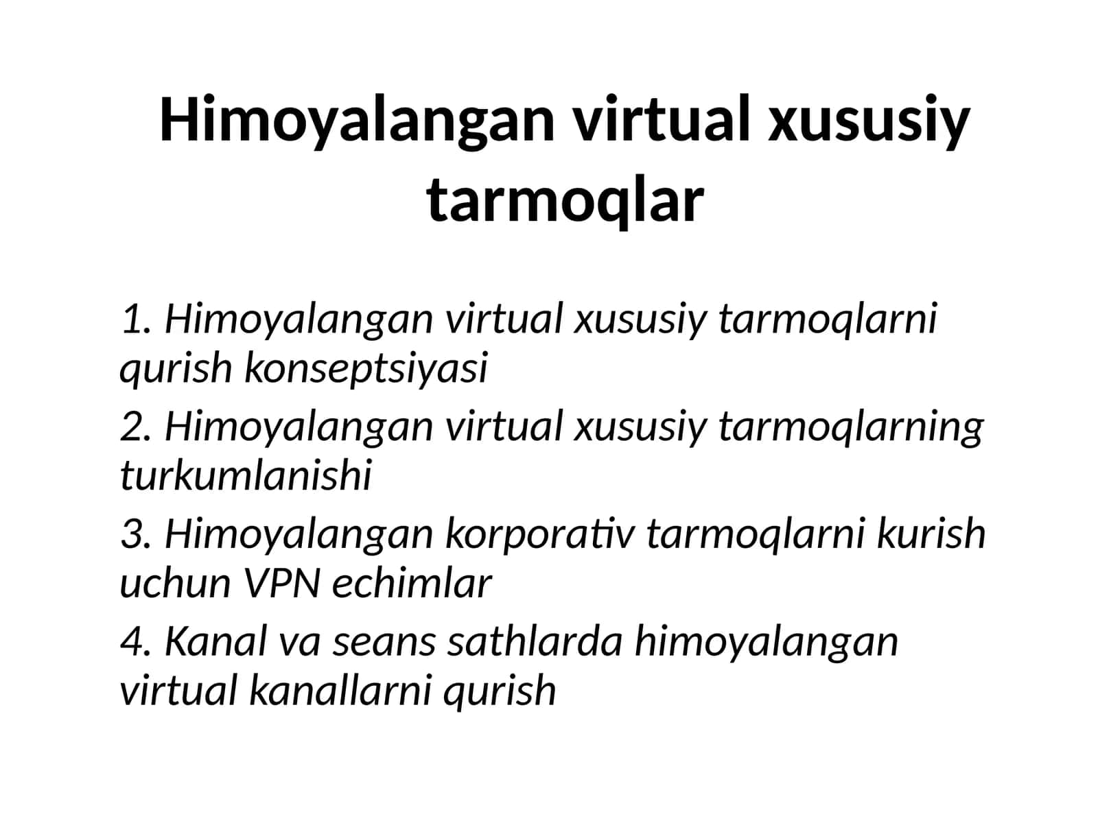 Himoyalangan virtual xususiy tarmoqlar 1