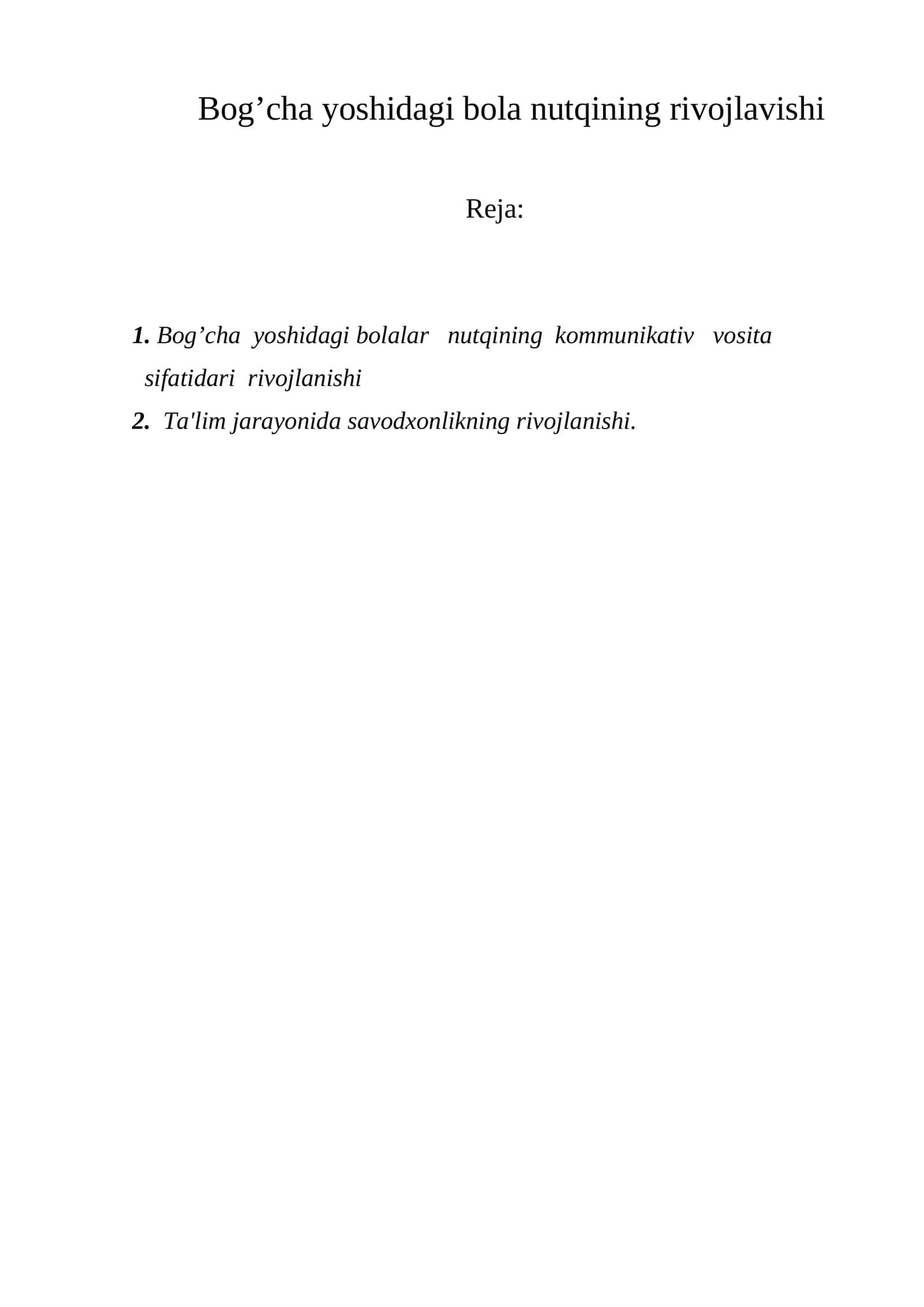 Bog’cha yoshidagi bola nutqining rivojlavishi 1