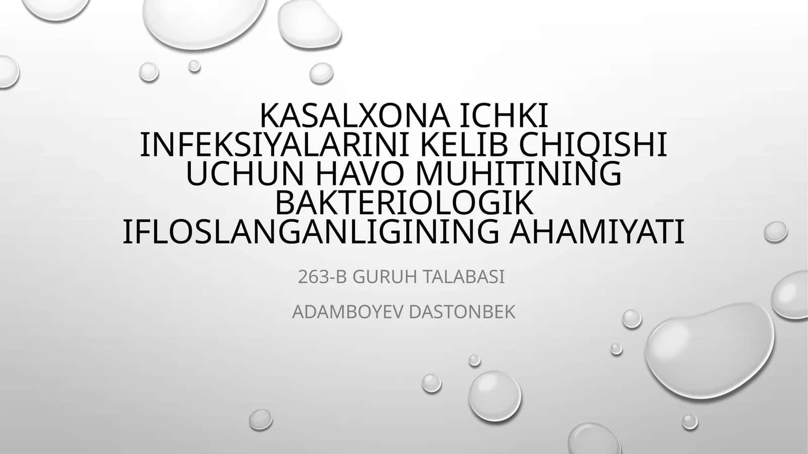 kasakxona ichi infeksiyalari 1