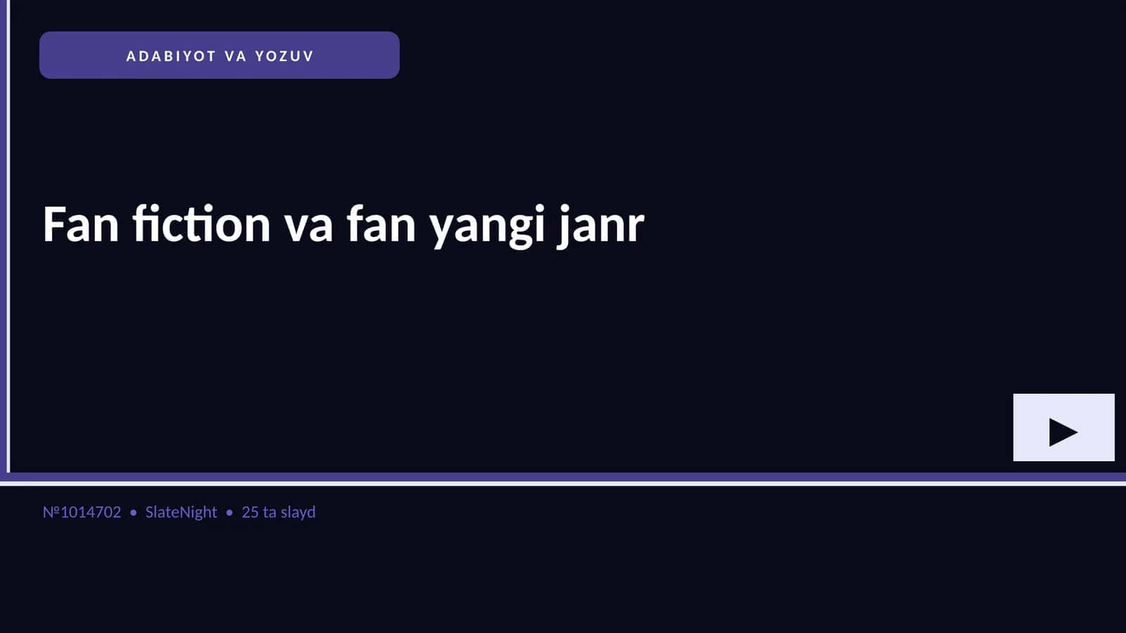ADABIYOT VA YOZUV 1