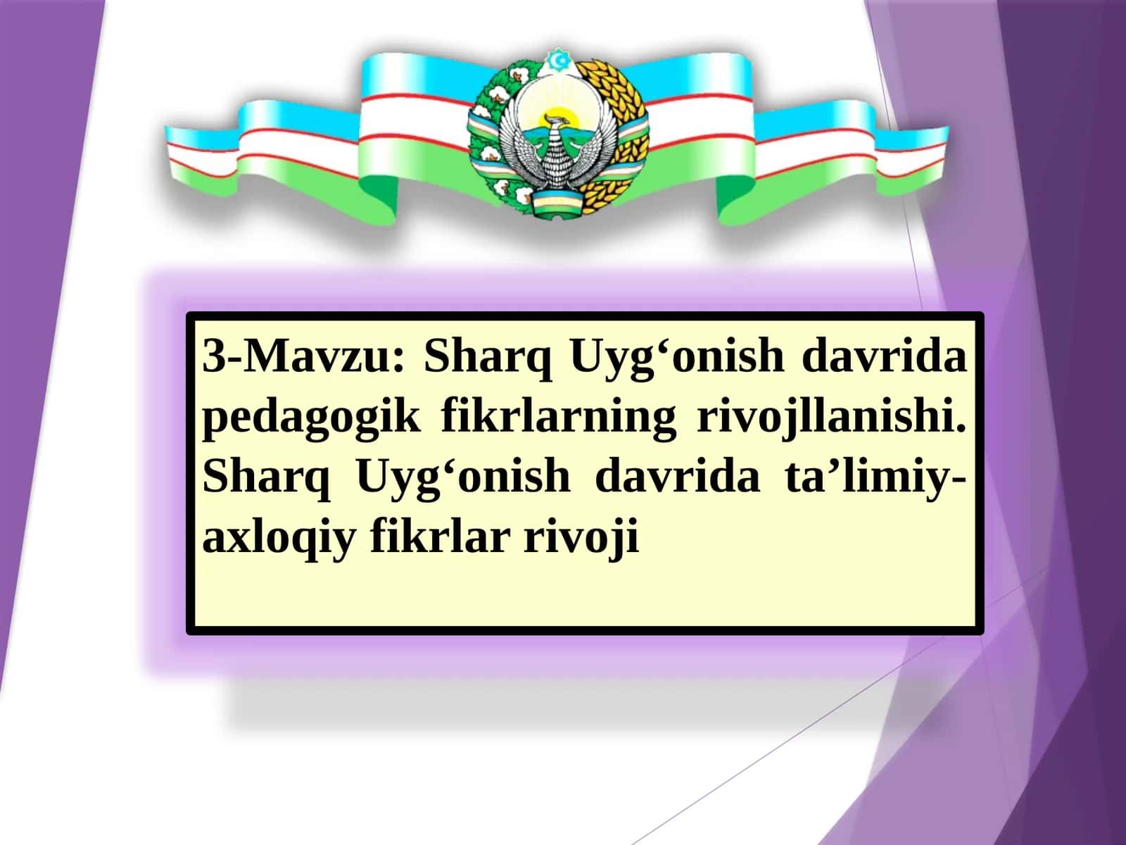 Sharq Uyg‘onish davri pedagogik fikrlar 1
