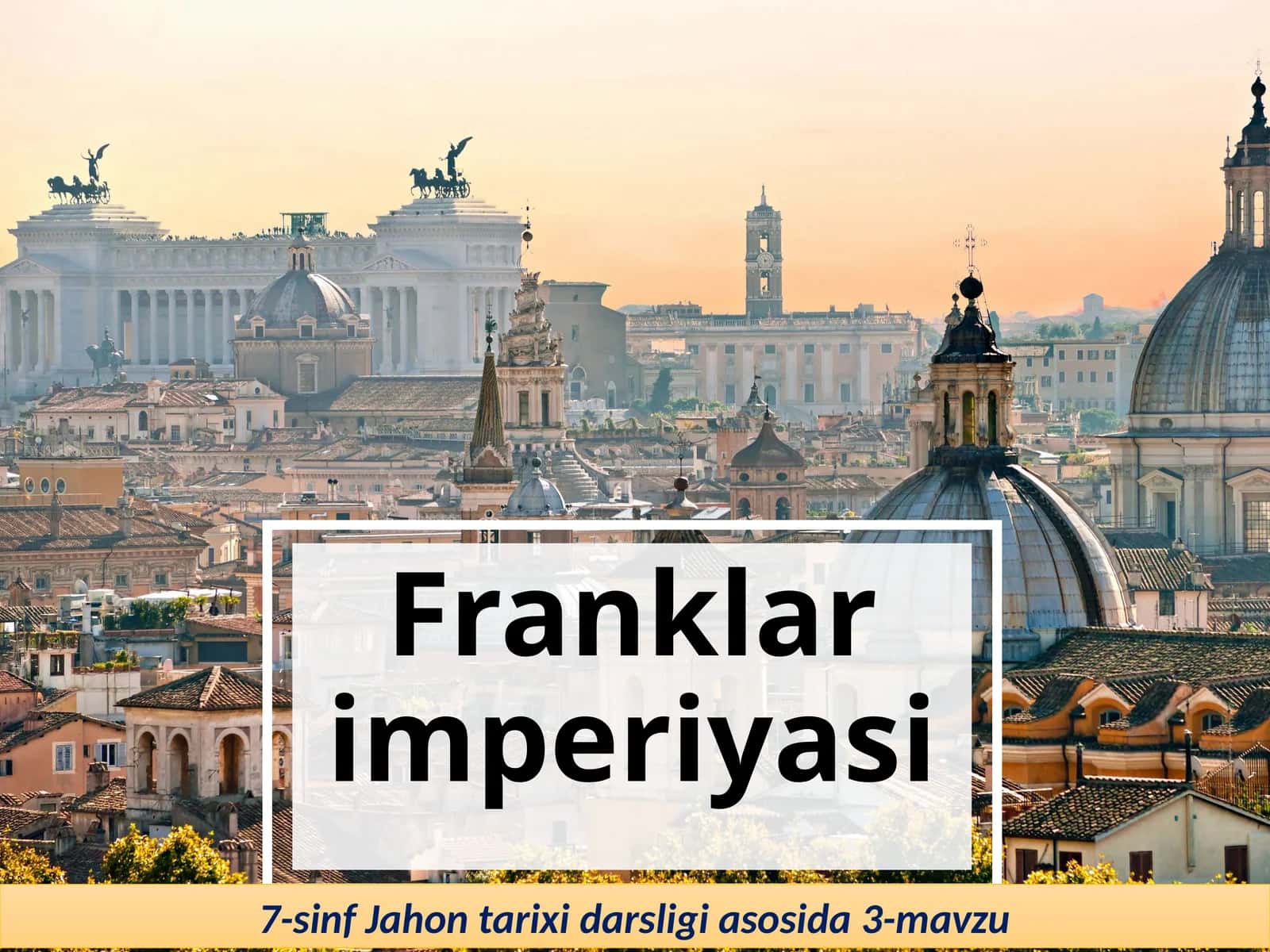 7-sinf Jahon tarixi fanidan Franklar imperiyasi dars taqdimot 1