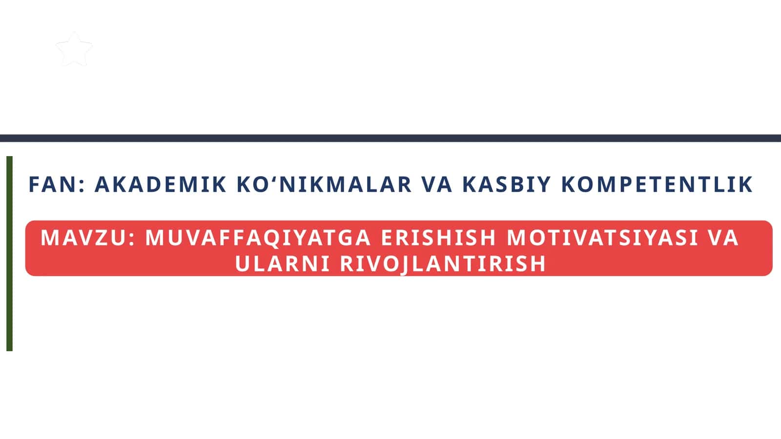 AKADEMIK KO‘NIKMALAR VA KASBIY KOMPETENTLIK 1