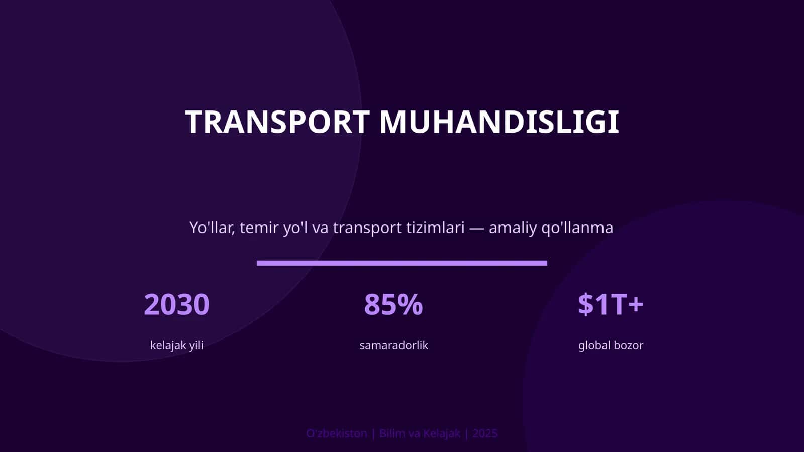 Transport muhandisligi 1