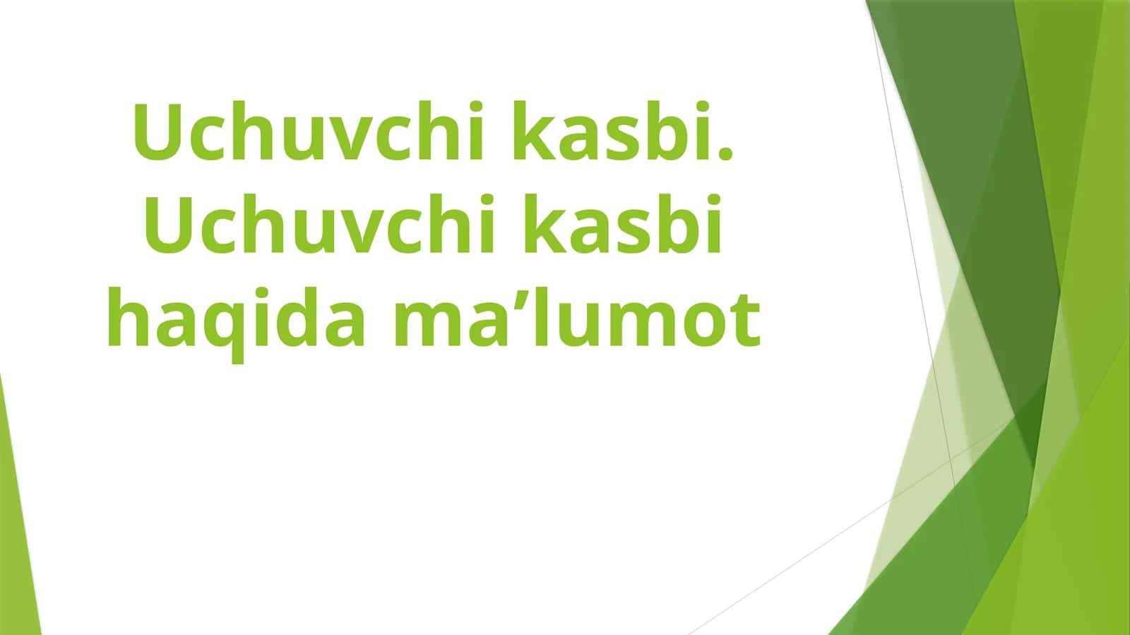 Uchuvchi kasbi 1