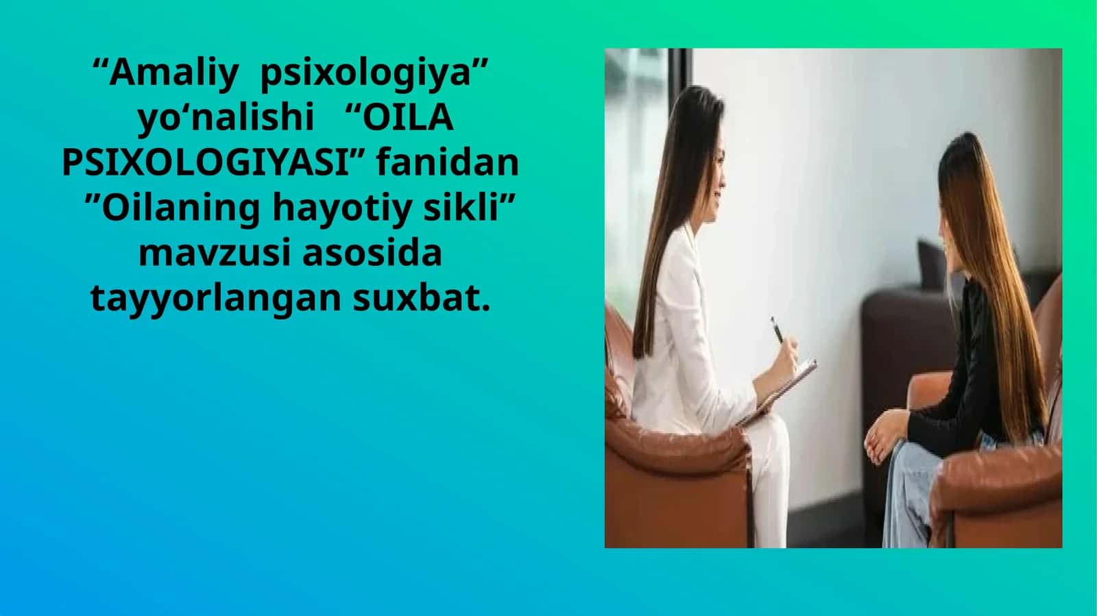 Oilaning hayotiy sikli 1