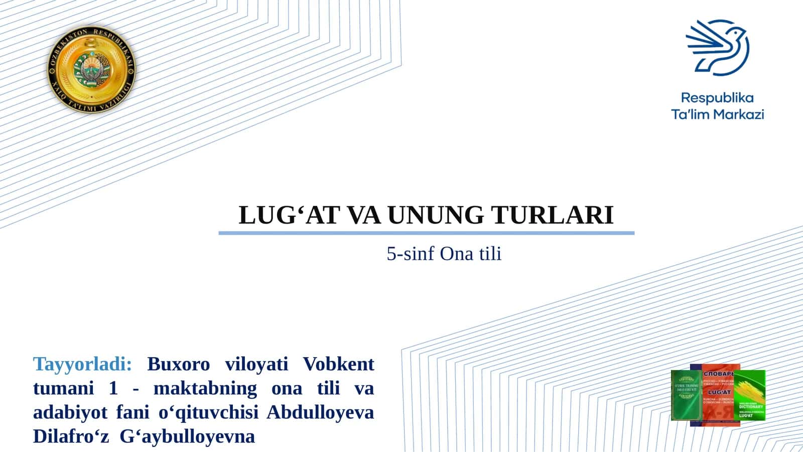 Lug‘at va uning turlari 1