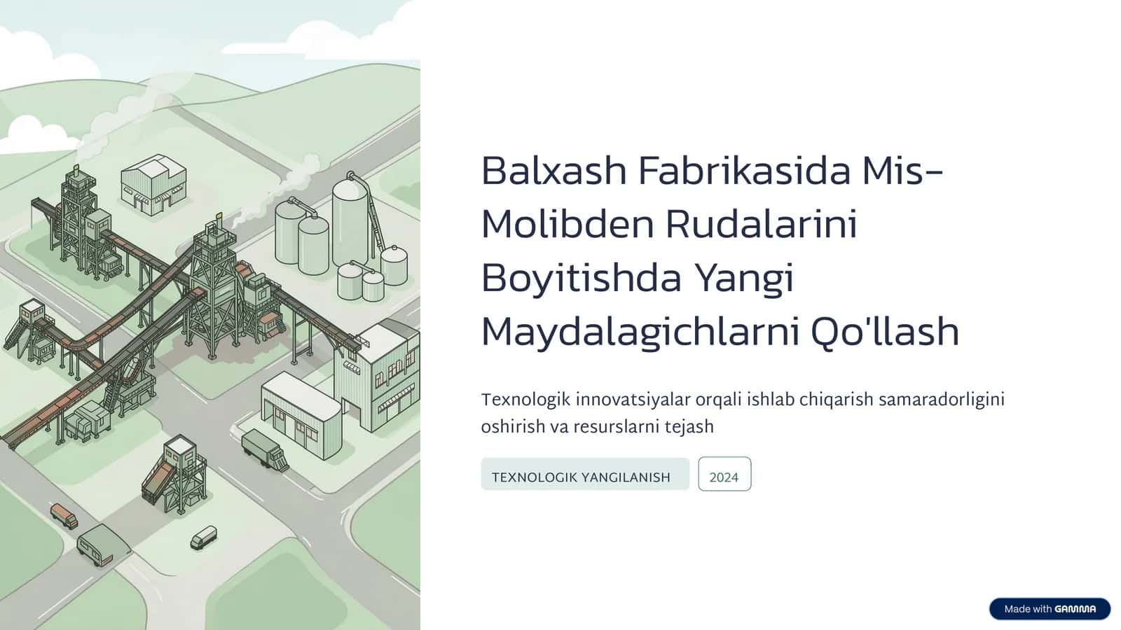 Balxash Fabrikasida Mis-Molibden Rudalarini Boyitishda Yangi Maydalagichlarni Qo'llash 1