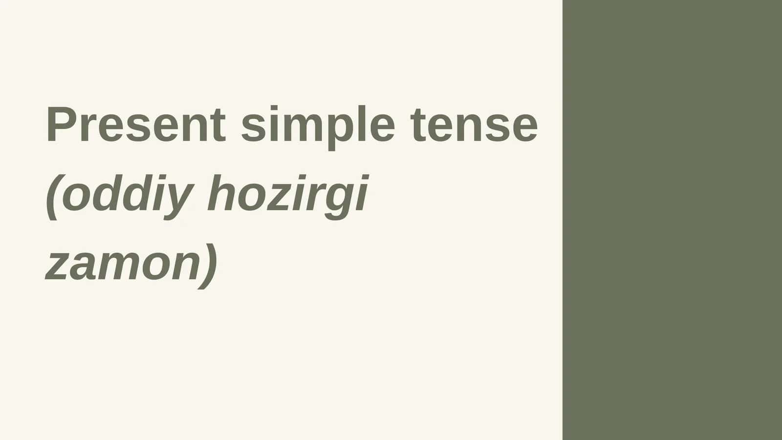 present simple tense - english grammar 1