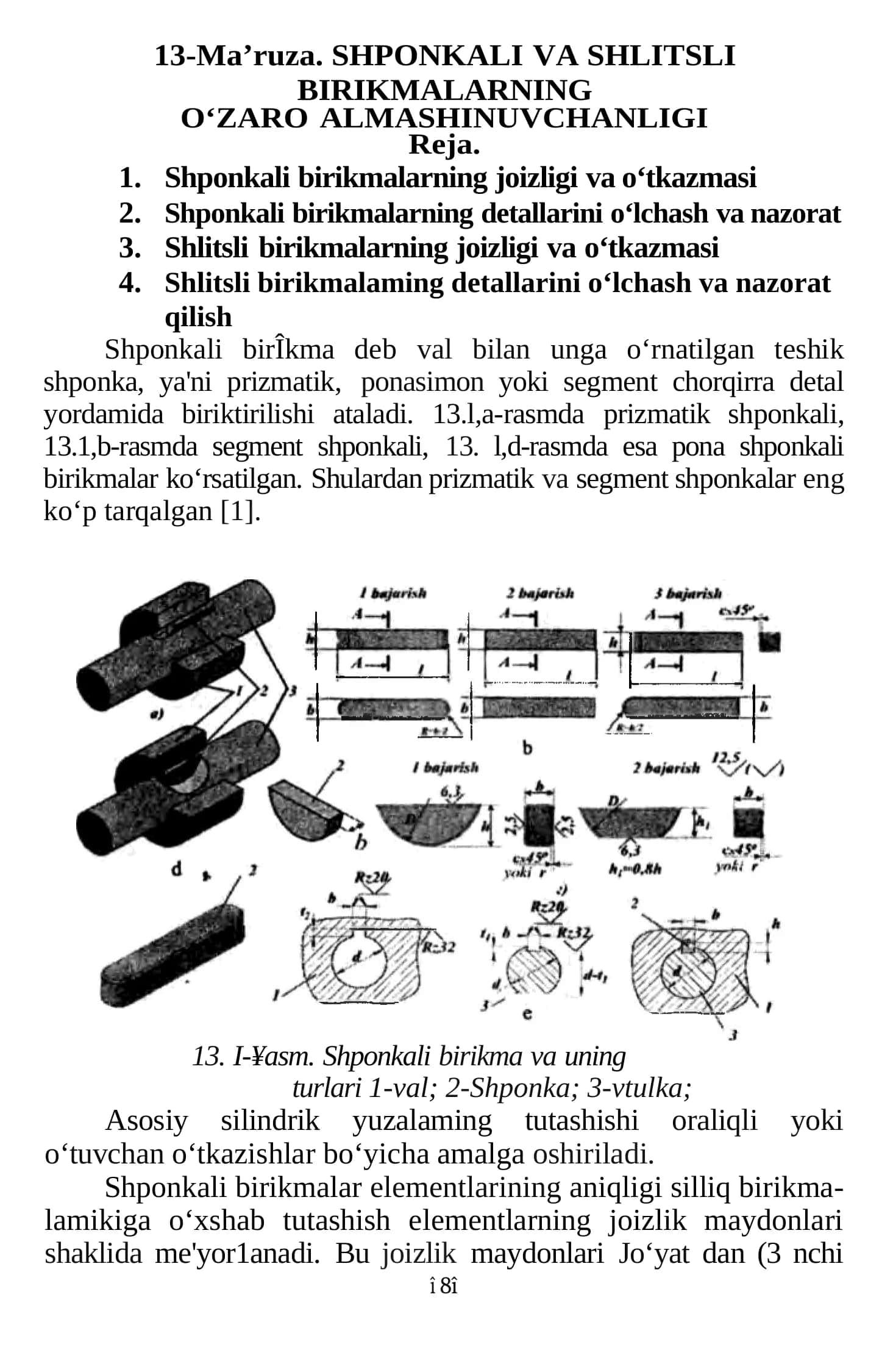 SHPONKALI VA SHLITSLI BIRIKMALARNING O‘ZARO ALMASHINUVCHANLIGI 1