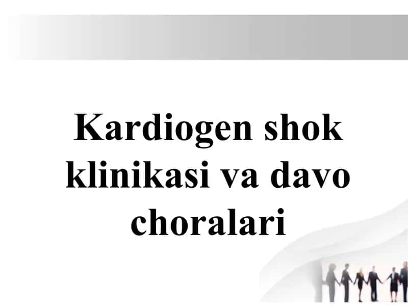 Kardiogen shok klinikasi va davo choralari 1