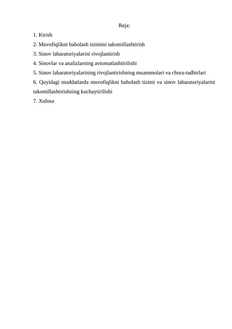 Muvofiqlikni Baholash va Sinov Labaratoriyalari 1