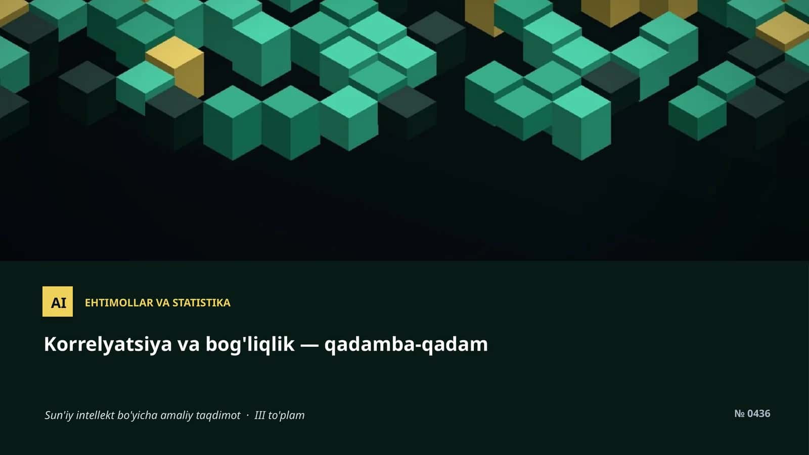 EHTIMOLLAR VA STATISTIKA 1