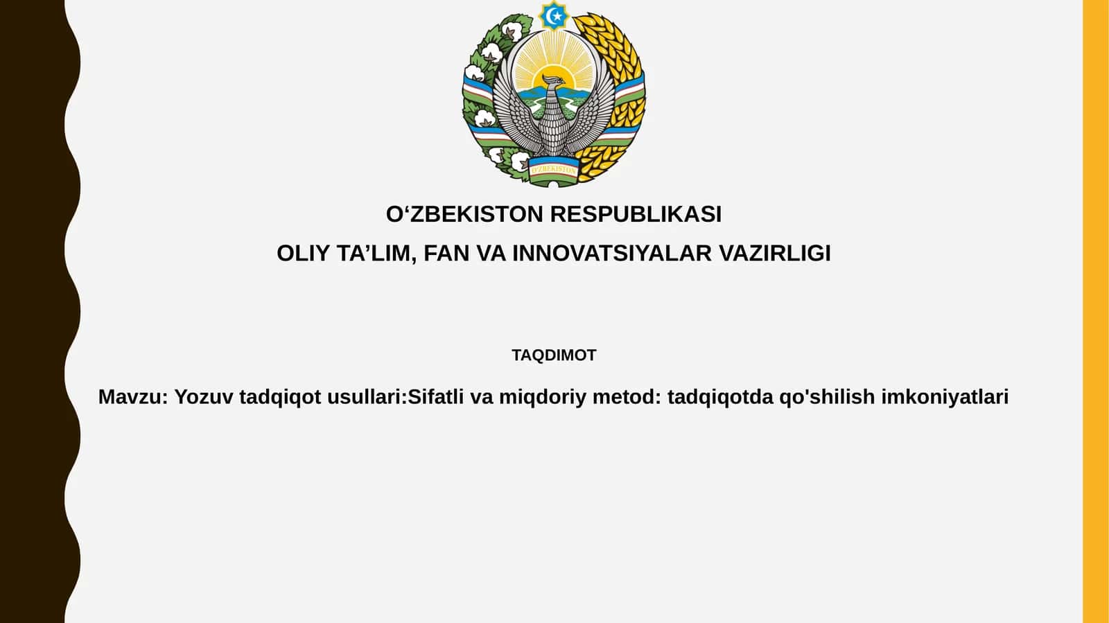Yozuv tadqiqot usullari: Sifat va miqdoriy metodlar 1