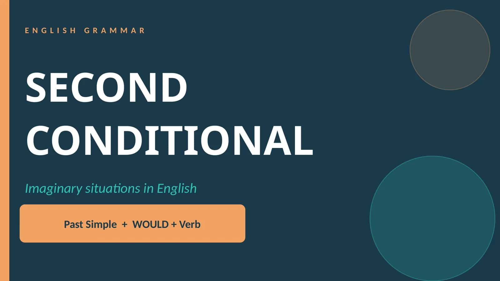 ENGLISH GRAMMAR SECOND CONDITIONAL 1