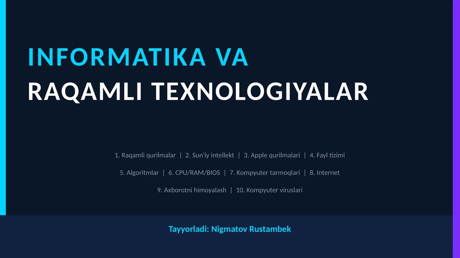 Raqamli qurilmalarning qo'llanilishi va ularning afzalliklari 1