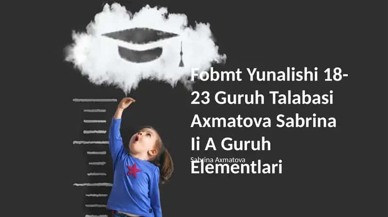 Fobmt Yunalishi 18-23 Guruh Talabasi Axmatova Sabrina 1