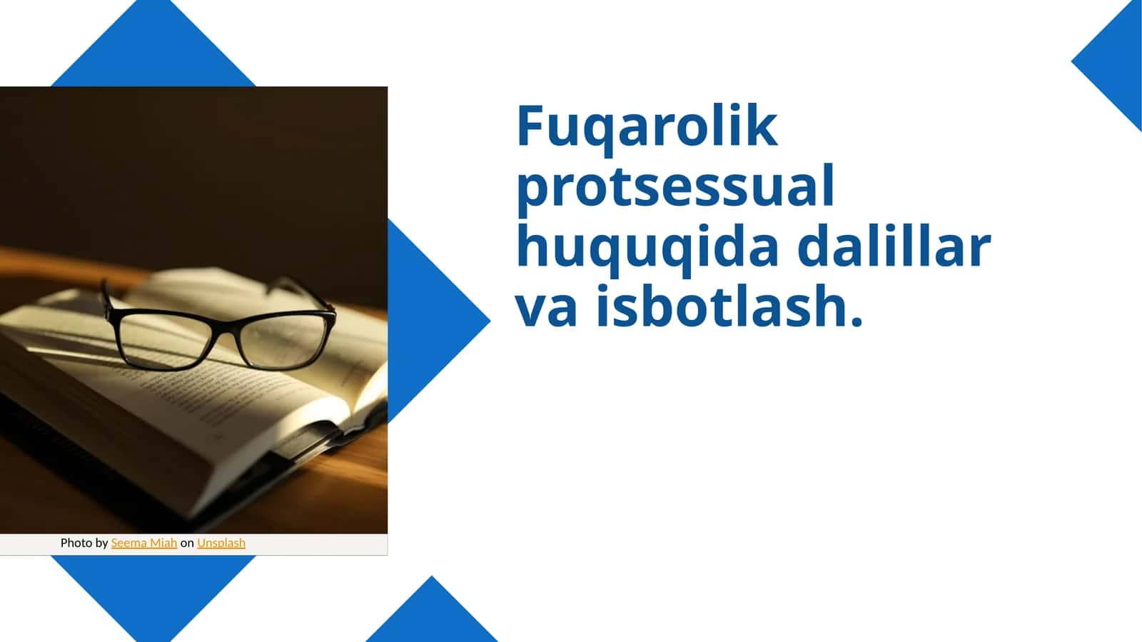 Fuqarolik protsessual huquqida dalillar va isbotlash. 1